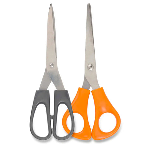 Blokker scharenset – 2 delig grijs/oranje – 21cm/15,3cm