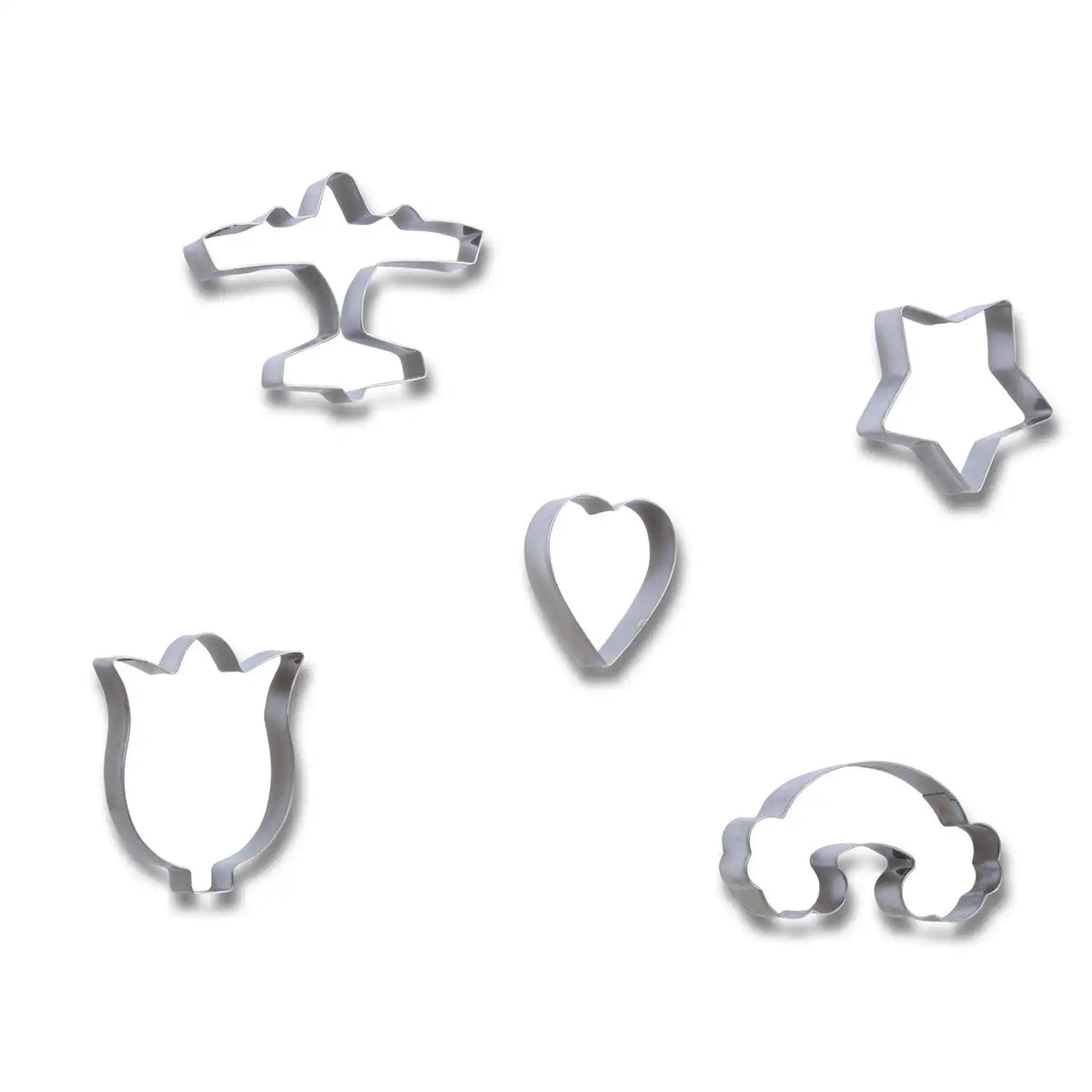 Blokker - Bakpret Uitsteekvormpjes - 5 stuks - 2cm (H) - RVS