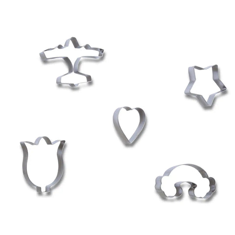 Blokker - Bakpret Uitsteekvormpjes - 5 stuks - 2cm (H) - RVS