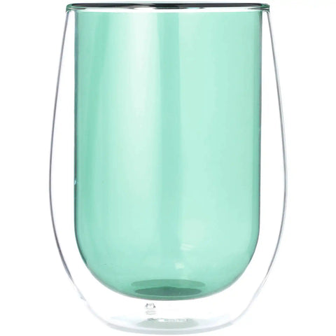 Blokker - Dubbelwandig theeglas / koffieglas - 35cl - groen
