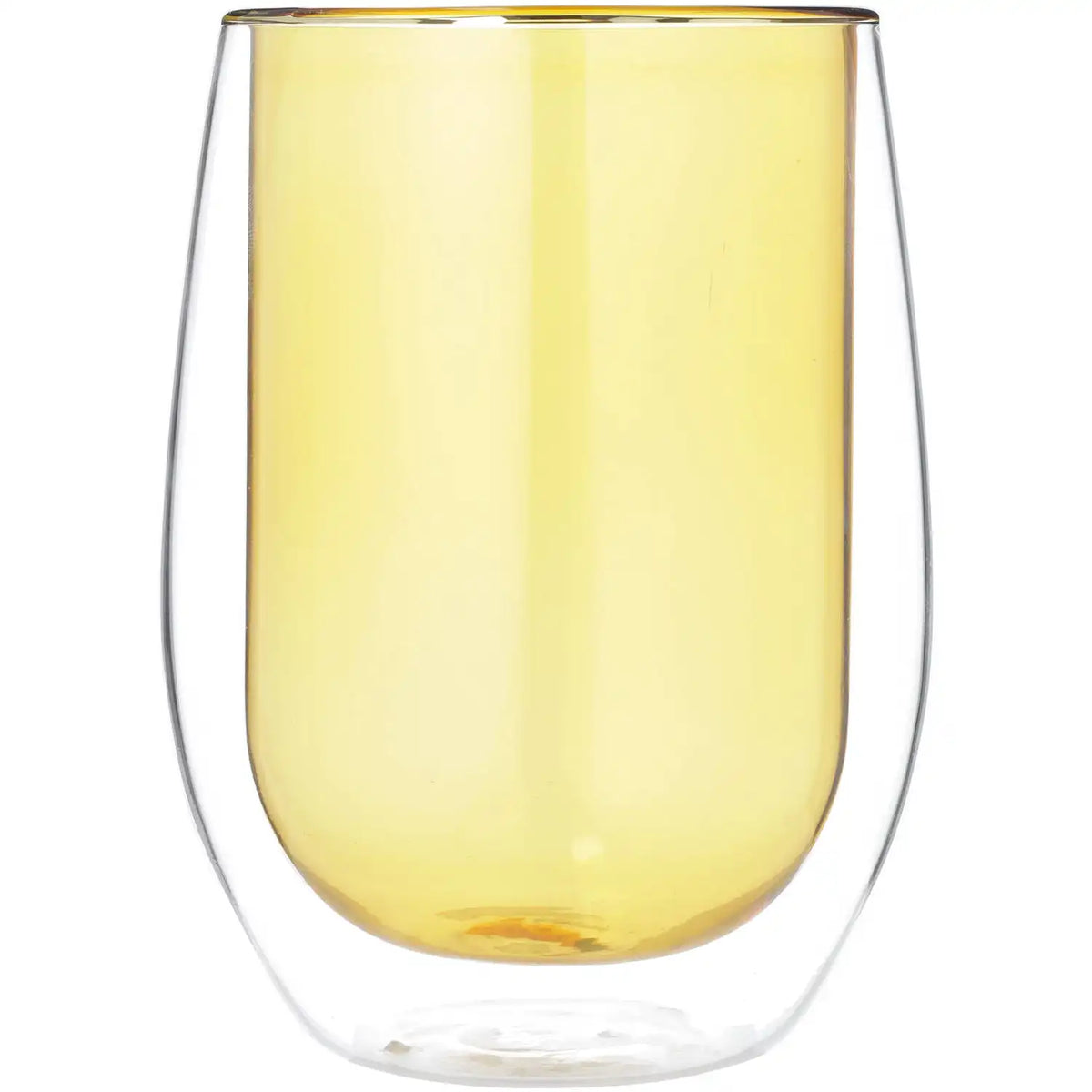 Blokker – Doppelwandiges Tee- bzw. Kaffeeglas – 35cl – gelb