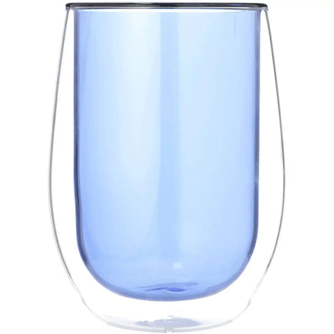 Blokker – Dubbelwandig theeglas / koffieglas – 35cl – blauw