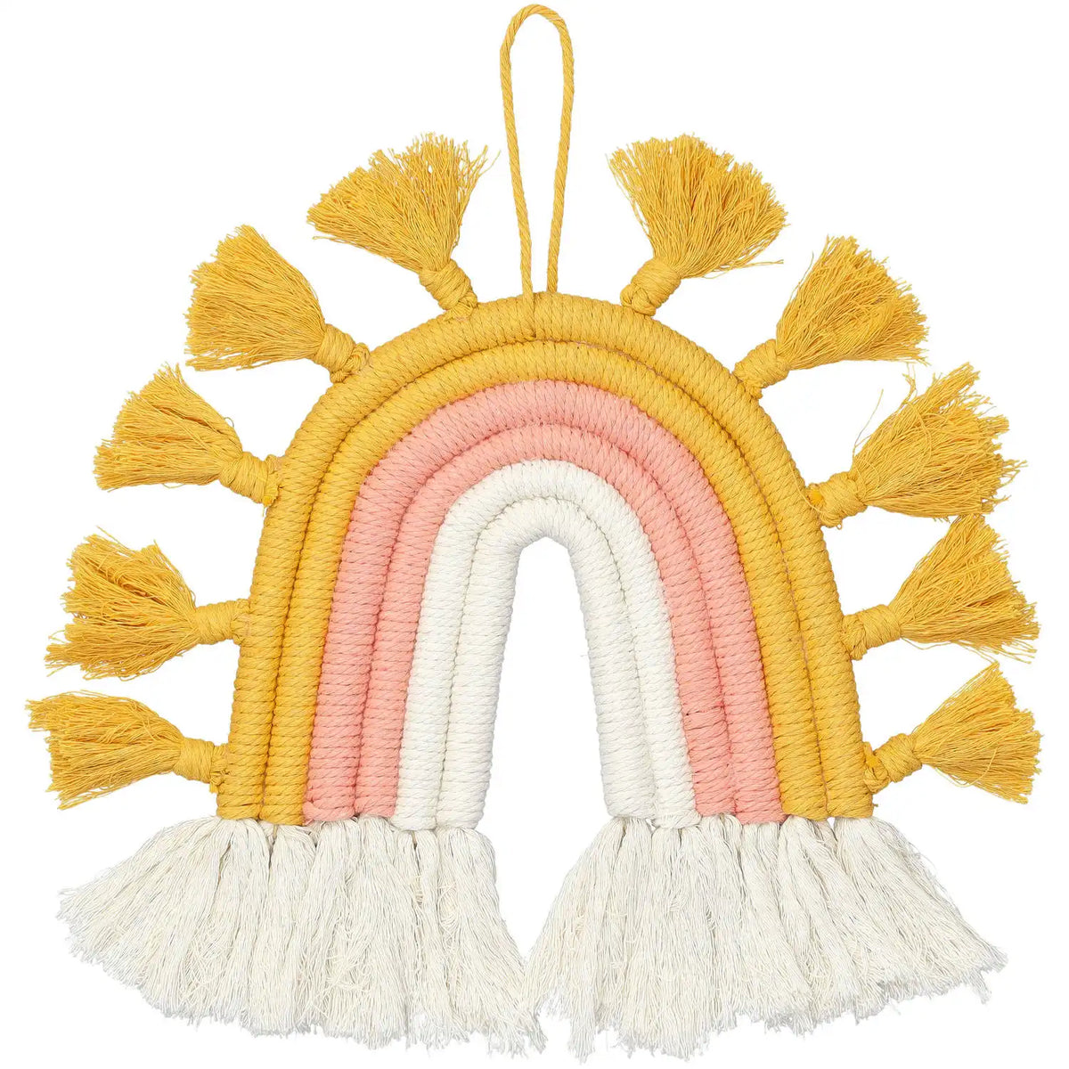 Blokker Kids – Regenbogen-Hängedekoration – 30 x 27cm – gelb/rosa/weiß
