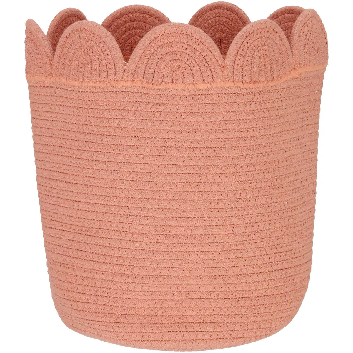 Blokker Kids - Opbergmand met bloemrand – Ø30 x 30cm - roze