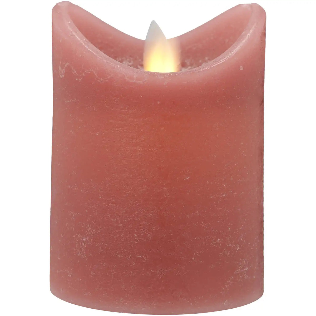 Blokker - Rustieke LED Kaars - 7,5x10 cm – roze