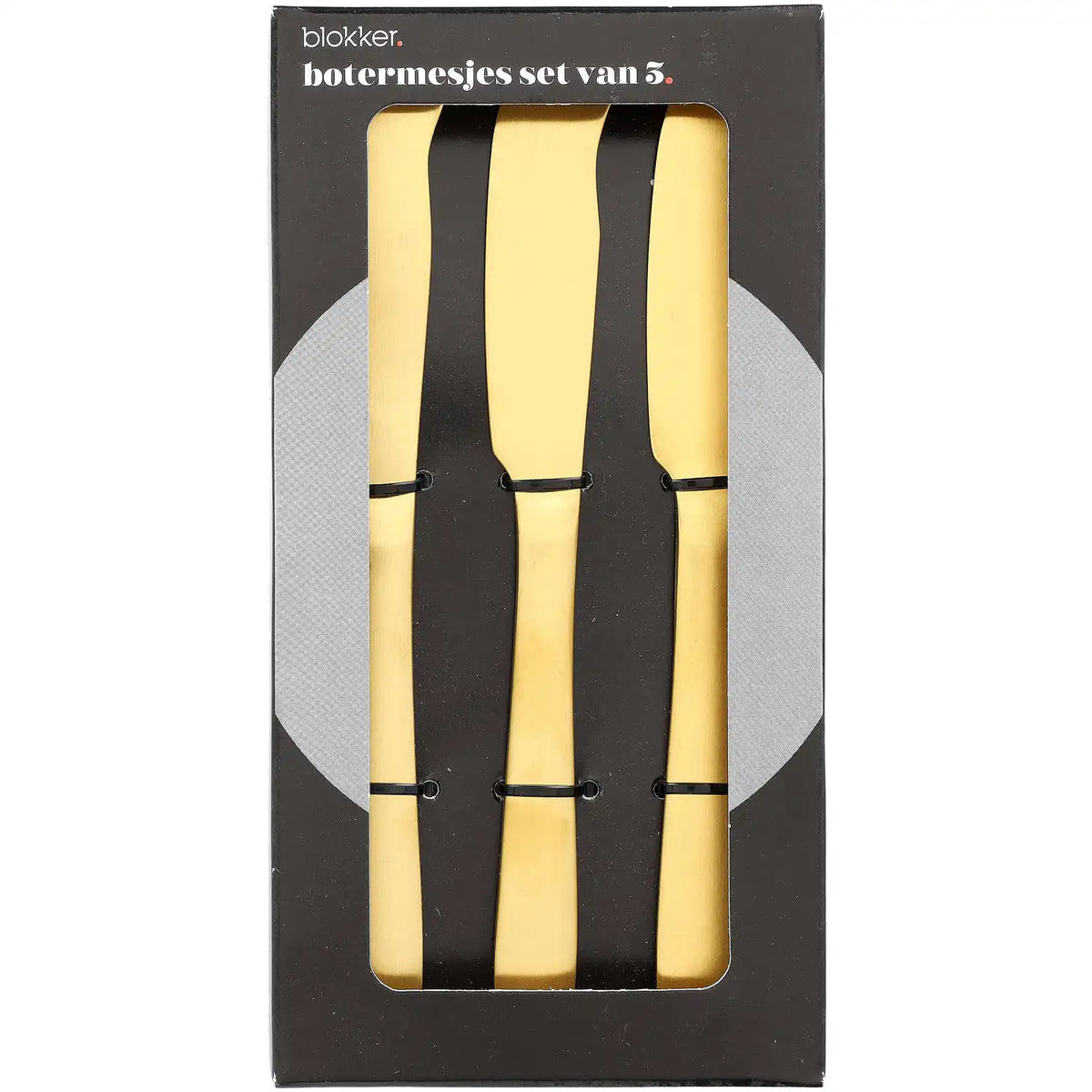 Blokker - Buttermesser - 3er-Set - goldfarben