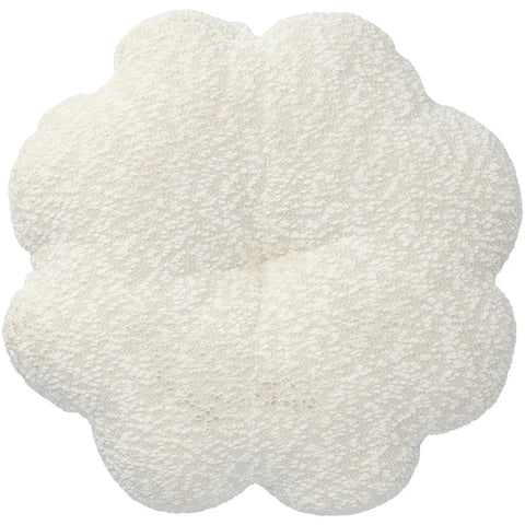 Blokker Flower decorative cushion – beige – Ø40 cm – Teddy
