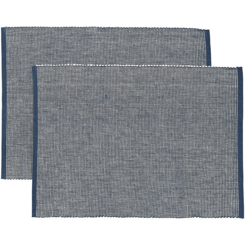 Blokker - Tischset „Como“ – 30x45 cm – 2 Stück – blau