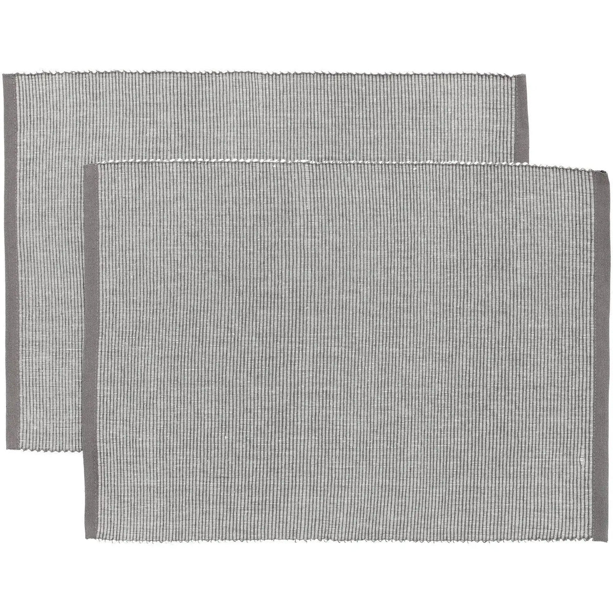 Blokker - Placemat Como - 30x45 cm - 2 stuks - Grijs
