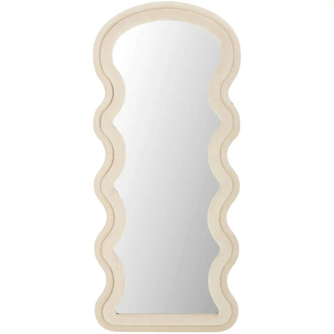 Blokker Spiegel Wave - Velours – beige -  28,5x60 cm