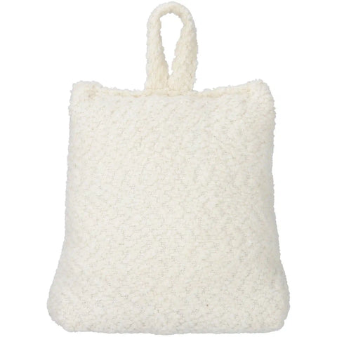 Blokker - Bouclé doorstop – 17 x 21cm – cream