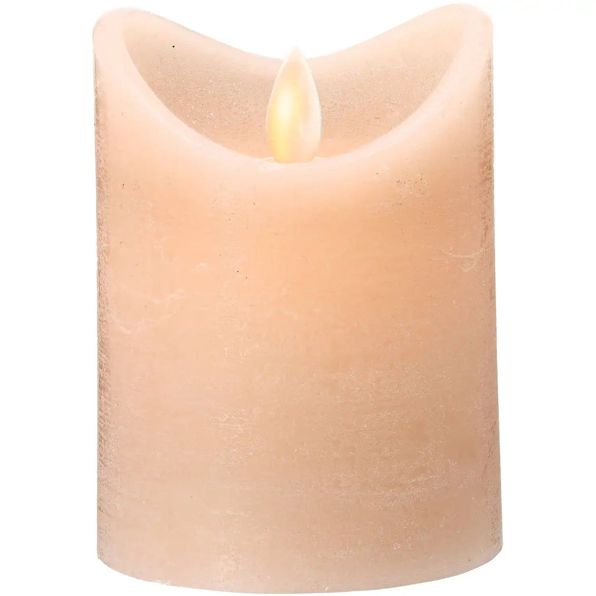 Blokker - Rustieke LED Kaars - 7,5 x 10 cm - Beige