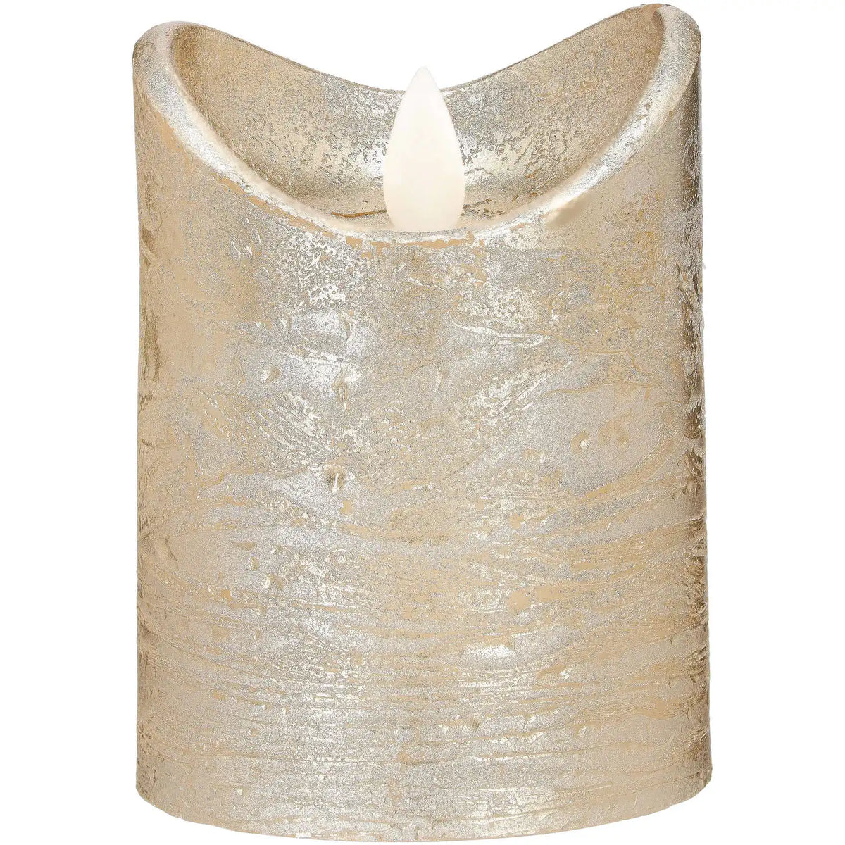 Blokker Rustieke LED Kaars - 7,5x10 cm - Goud