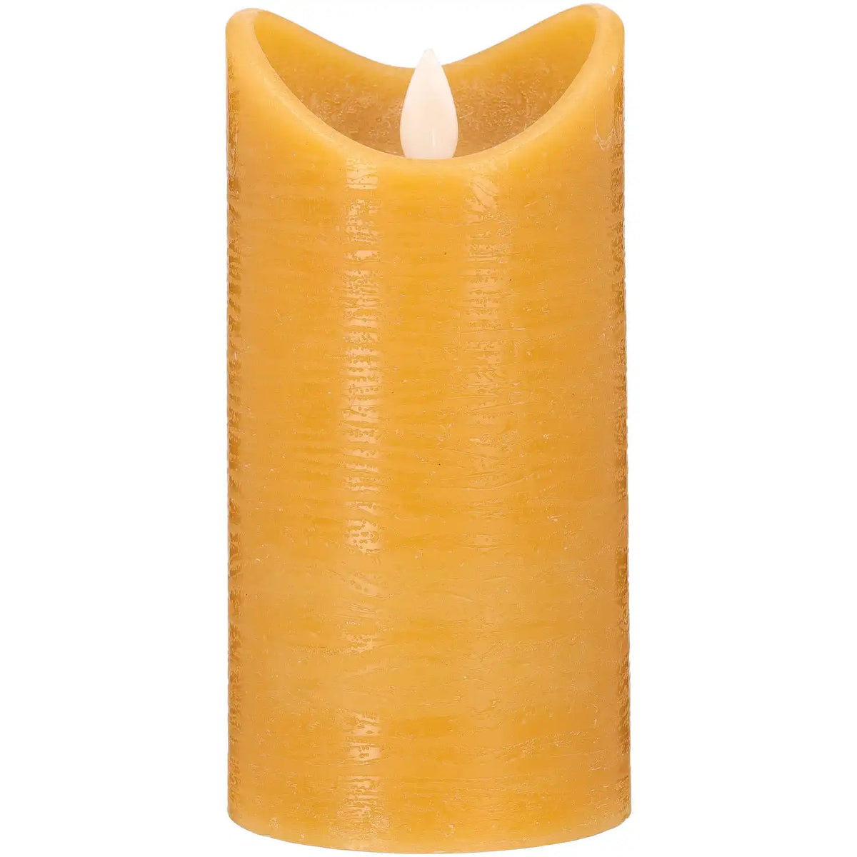 Blokker Rustieke LED Kaars - 7,5x15 cm - Oker