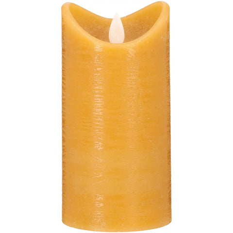 Blokker Rustic LED Candle - 7,5x15 cm - Ochre