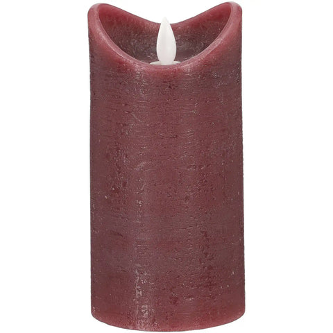 Blokker Rustic LED Candle - 7,5x15 cm - Ruby Red