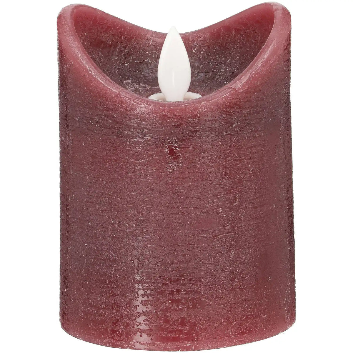 Blokker - Rustieke LED Kaars - 7,5x10 cm - Ruby Red