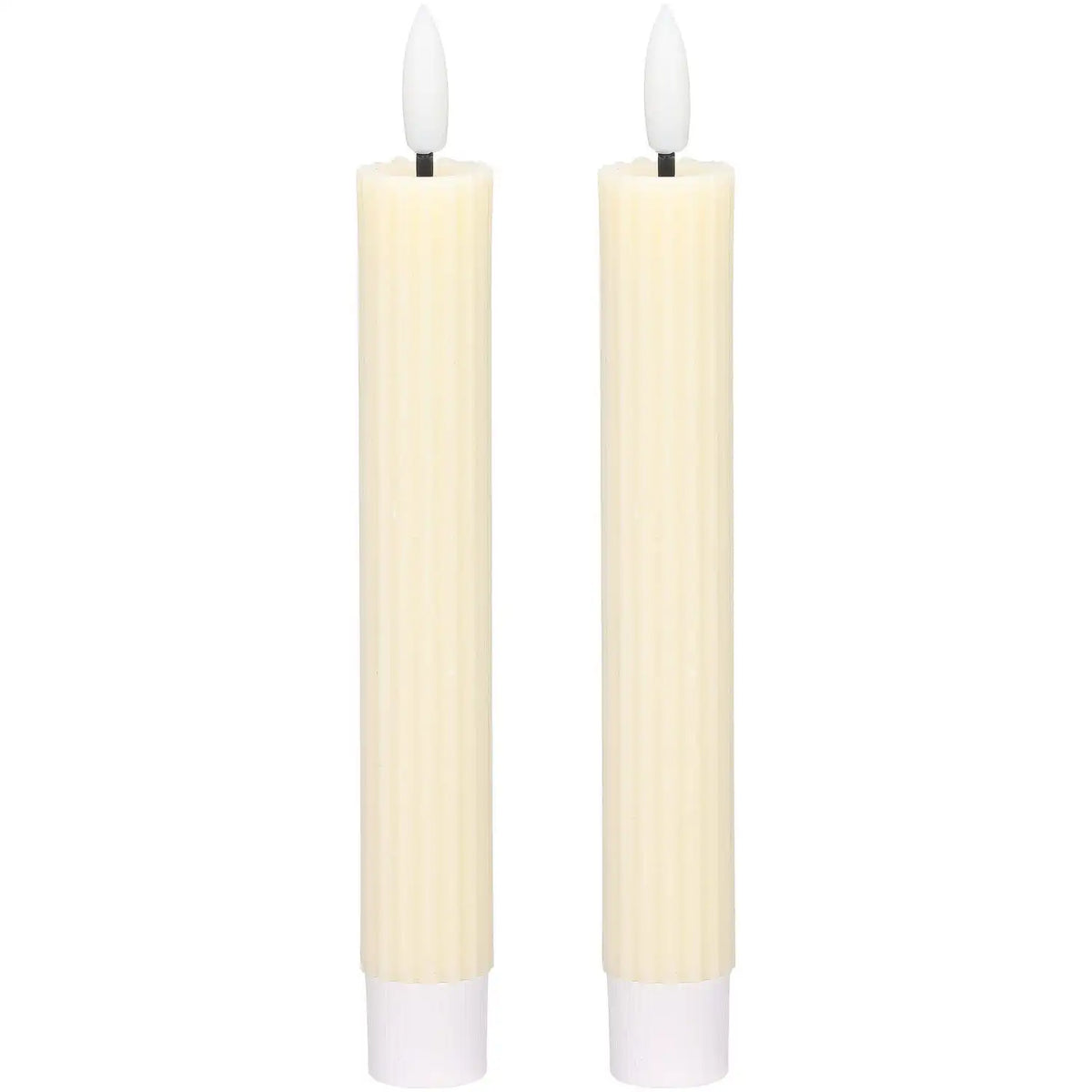 Blokker LED Dinerkaars Ribbel - 2,2x15,5 cm - Crème