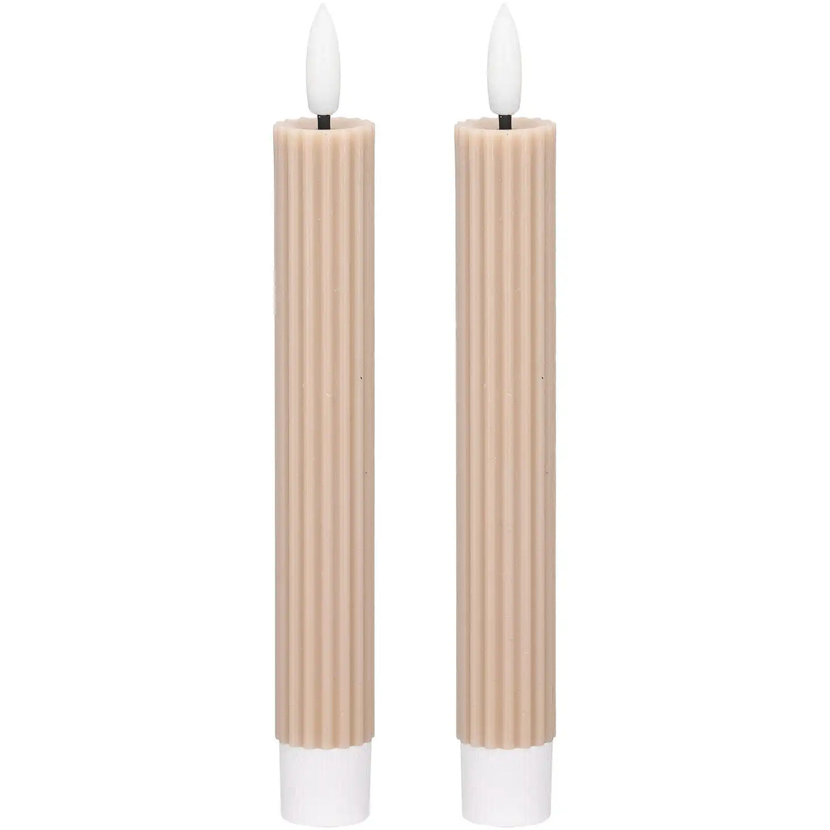 Blokker LED Dinerkaars Ribbel - 2,2x15,5 cm - Beige