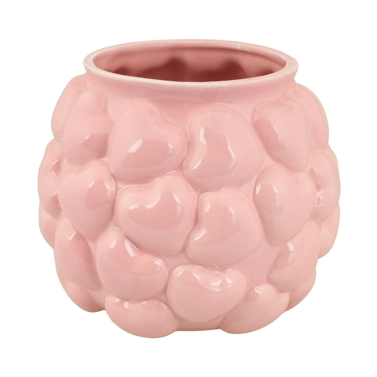 Blokker bloempot Hartjes - Ø 20,5 x 16,5cm - roze