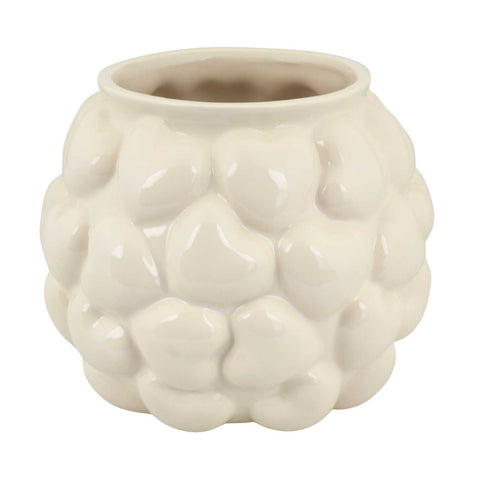 Blokker bloempot Hartjes - Ø 20,5 x 16,5cm - creme