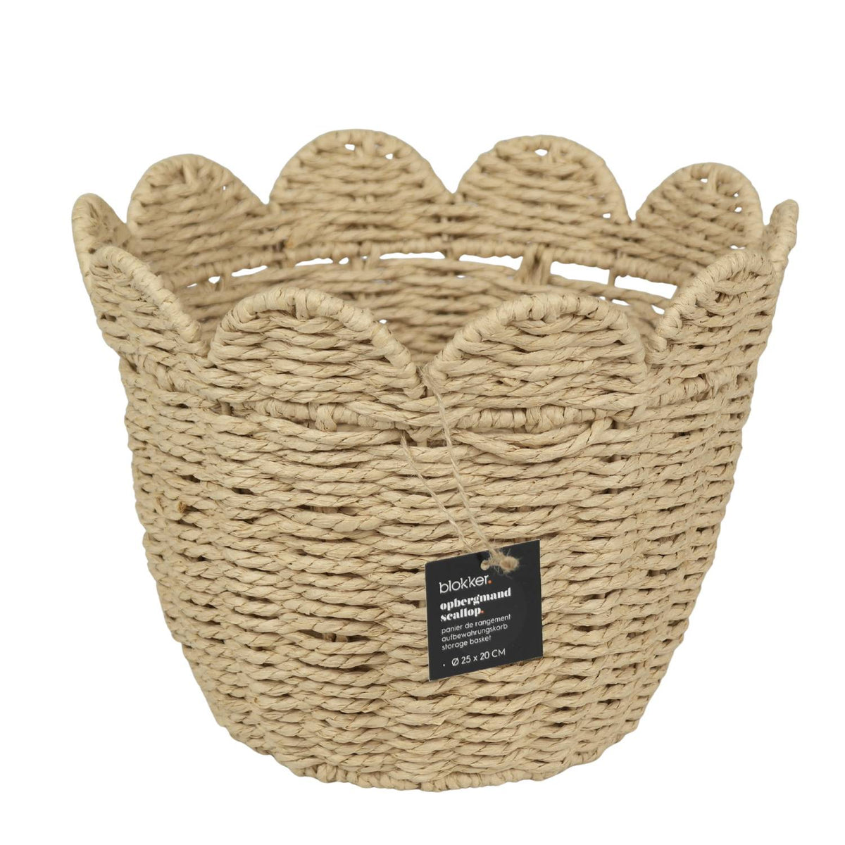 Blokker opbergmand Scallop - 25x20cm
