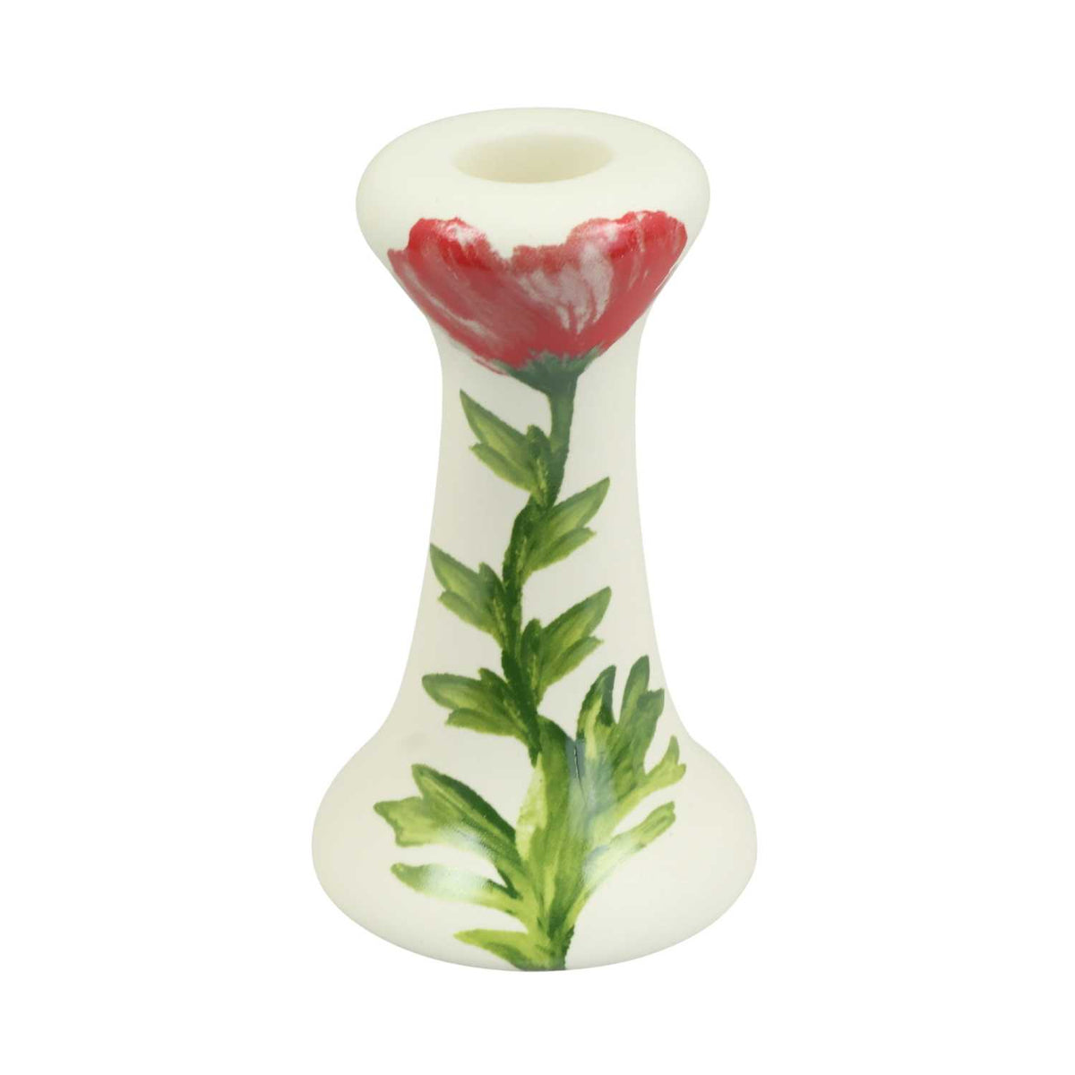 Blokker kandelaar - Bistro - Ø 7 x 11,5cm - rood/wit