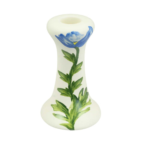 Blokker kandelaar - Bistro - Ø 7 x 11,5cm - blauw/wit