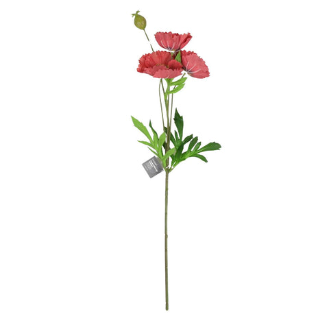 Blokker kunstbloem Poppy - 69cm - rood (verlaagde besteleenheid)