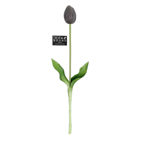 HomeBound by Kolony - Kunstbloem tulp - 40cm - Antraciet