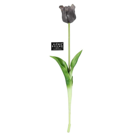 HomeBound by Kolony - Kunstbloem tulp - 44cm - Antraciet