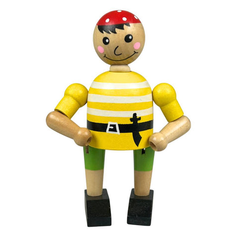 Wooden elastic bands - Pirate - 3 assorted - 14cm