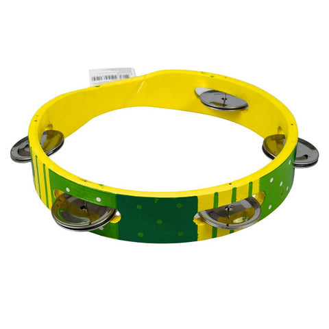 Playwood - Children’s tambourine - Yellow/Green - 18cm