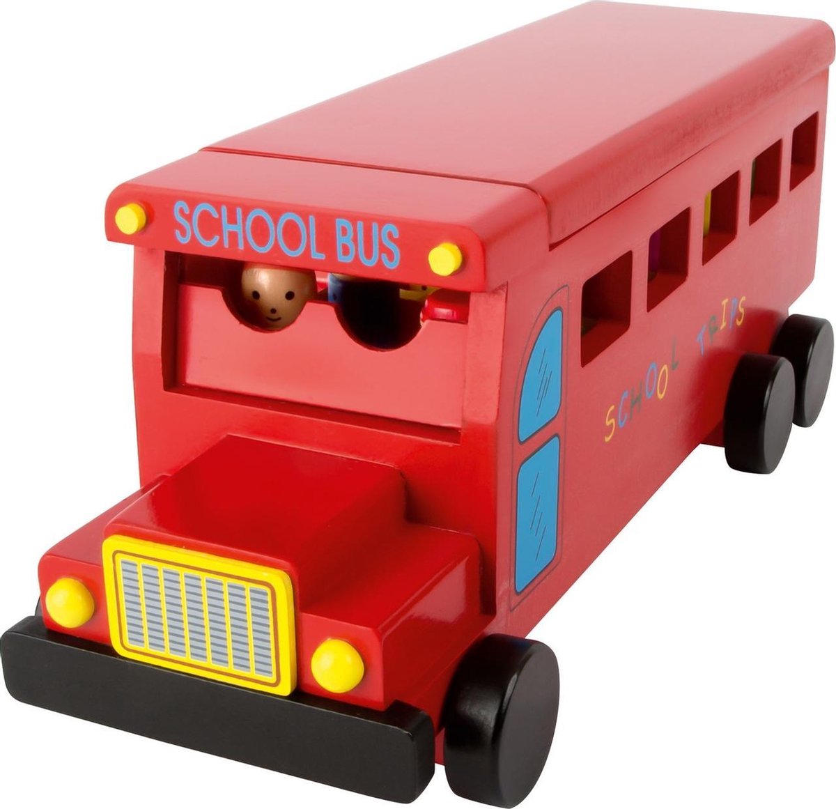Speelhout - Schoolbus - Rood - 35cm