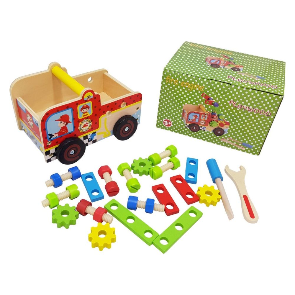 Toy Wood - Build a fire engine - 24cm