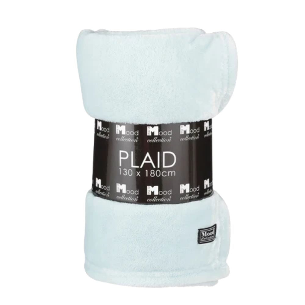 From the Mood collection - Mint green fleece throw - 180 x 130 cm