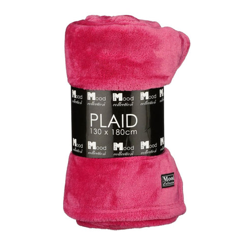 In the Mood collection - Fleeceplaid fuchsia - 180 x 130 cm