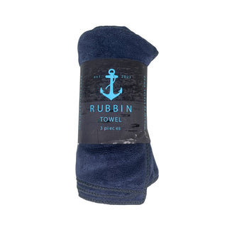 Rubbin Yachting - Handtuch, blau, 3 Stück - Mikrofaser, 40 x 40 cm