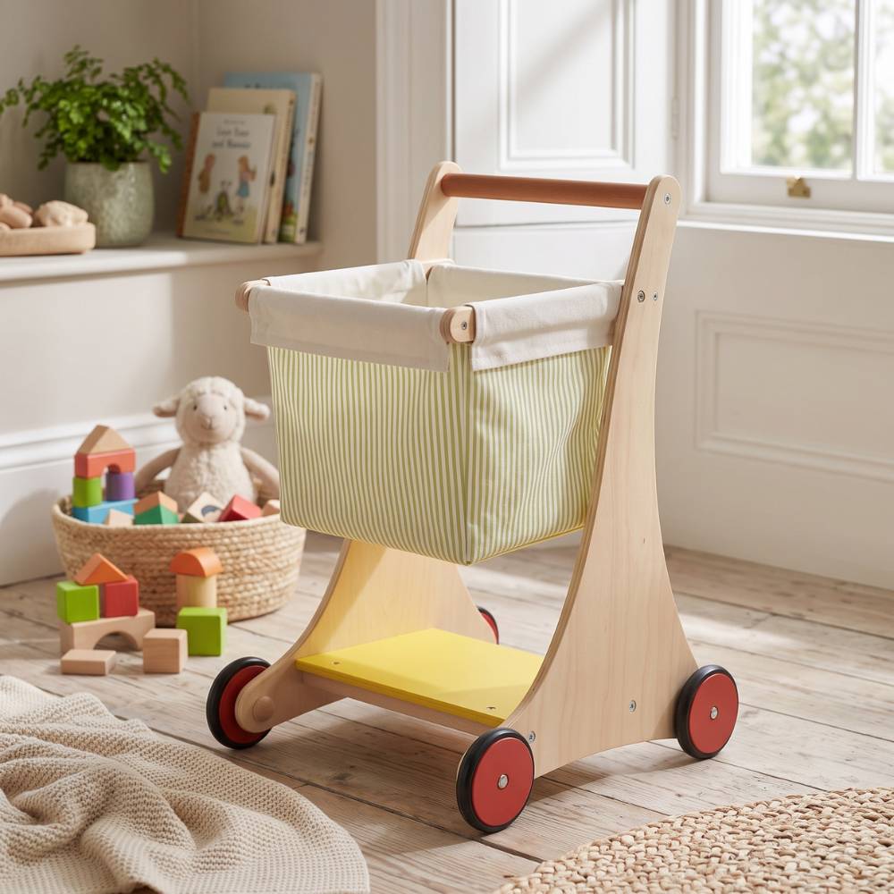 Wonderworld - Houten winkelwagen - 43 x 35,5 x 61 cm