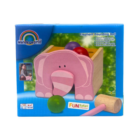 Wonderworld – Olifant die op een bal slaat – 15 x 15 x 13 cm