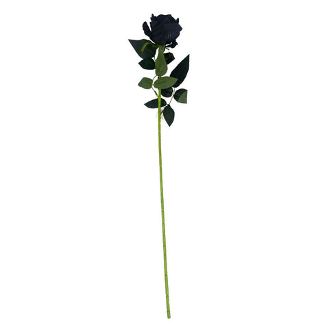 Kunstbloem Zwarte Roos – 72 cm