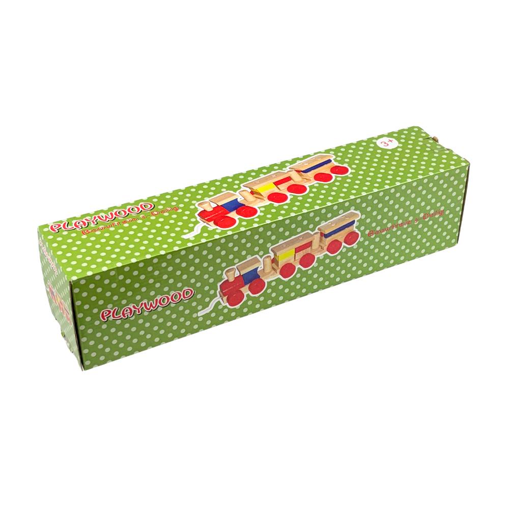 Playwood - Bauzug aus Holz - 35,9 x 10,6 x 16,1 cm (L x B x H)