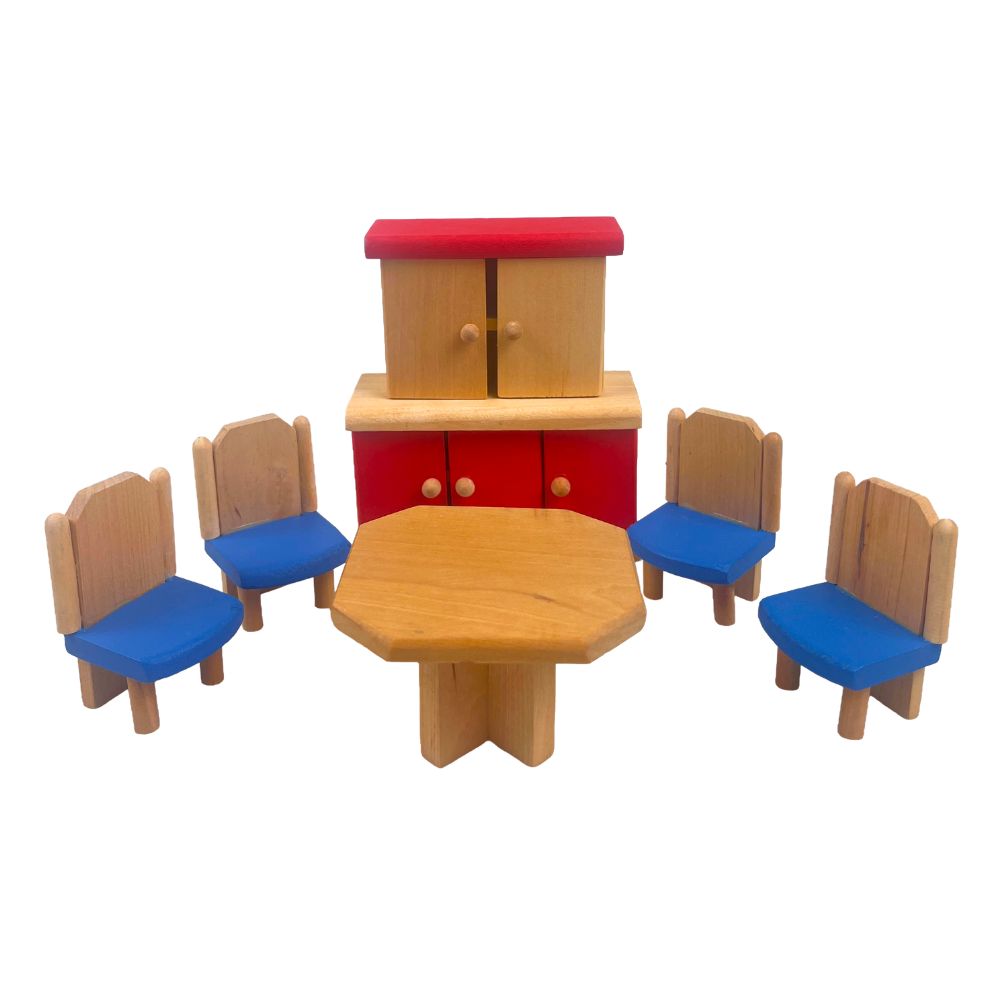Koninkrijk Speelgoed Wooden Home Furnishings – 6 pieces