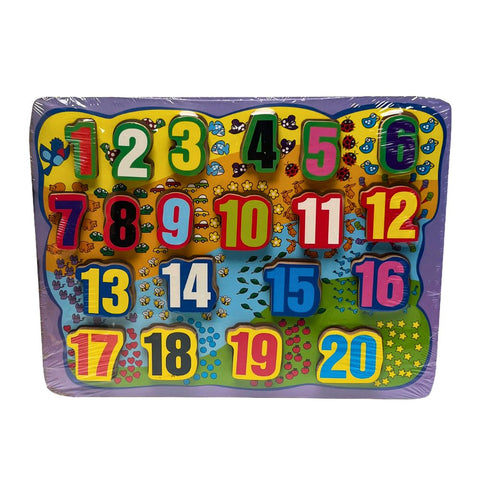 Playwood Houten Cijferpuzzel – XL-Cijfers 1-20 – 40 x 30 cm