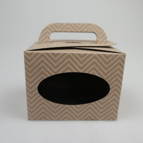 Gift folding box - approx. 10x7.5x7.5 cm natural/beige