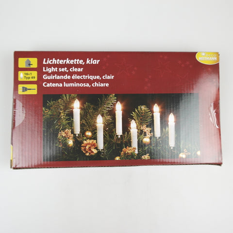 Shaft light chain - 16 pieces. Clear - 16 bulbs - 7.5m 230V - warm