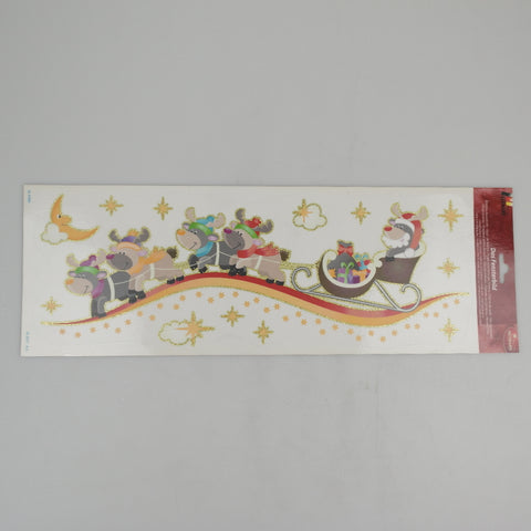 F. adhesive picture - Mission Christmas - 16.5 x 48.5 cm with glitter