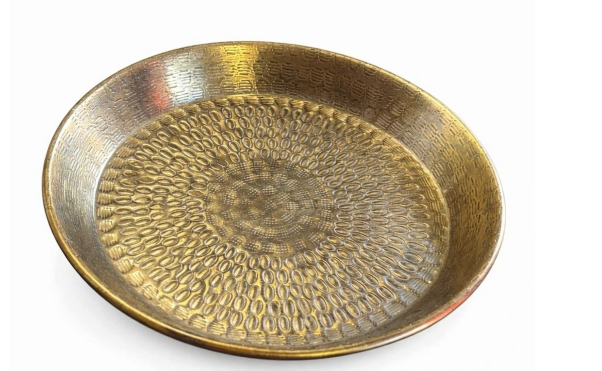 Blokker - Kaarsenplateau rond - metaal - Ø25cm - Goud