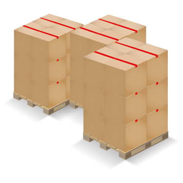 Grote partij: honderden pallets