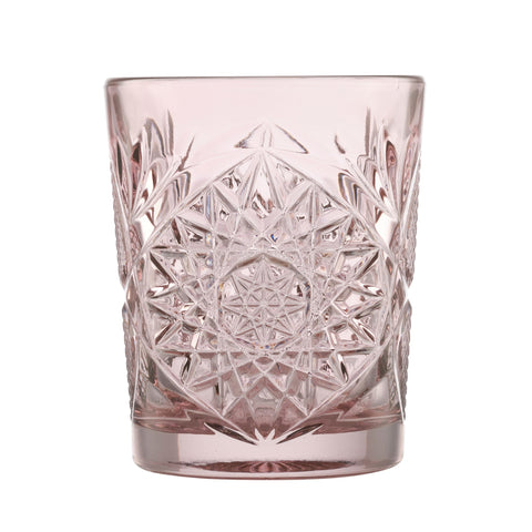 Oniz - Hobstar dubbele Old Fashioned-glazen, koraalroze - 35,5 cl verpakt per 6